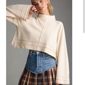 Cream Women's Cropped Long Sleeve Daily Practice